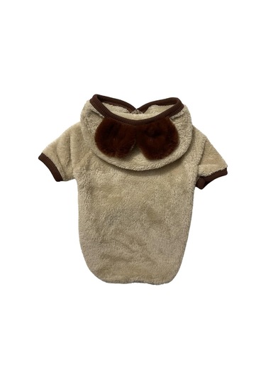 Gedyco Beige Premium Peluş Büyük Irk Köpek Sweatshirtü