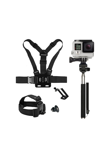 Sony Aksiyon Kameraları için Kafa Bandı Göğüs Bandı Ve Monopod