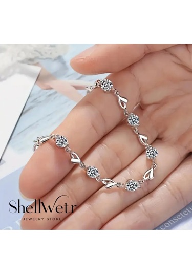 Aşkéra 925 Ayar Gümüş Kaplama Bileklik Sevgililer Günü , Annenize Verilecek En Güzel Hediye Gümüş