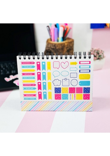 Badem Çiçeği Tasarımlı Konuşan Planner 1227 Renkli