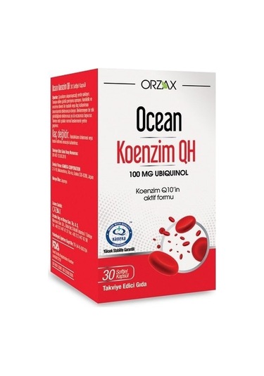 Ocean Koenzim Qh 100 Mg Ubikinol 30 Softjel Kapsül