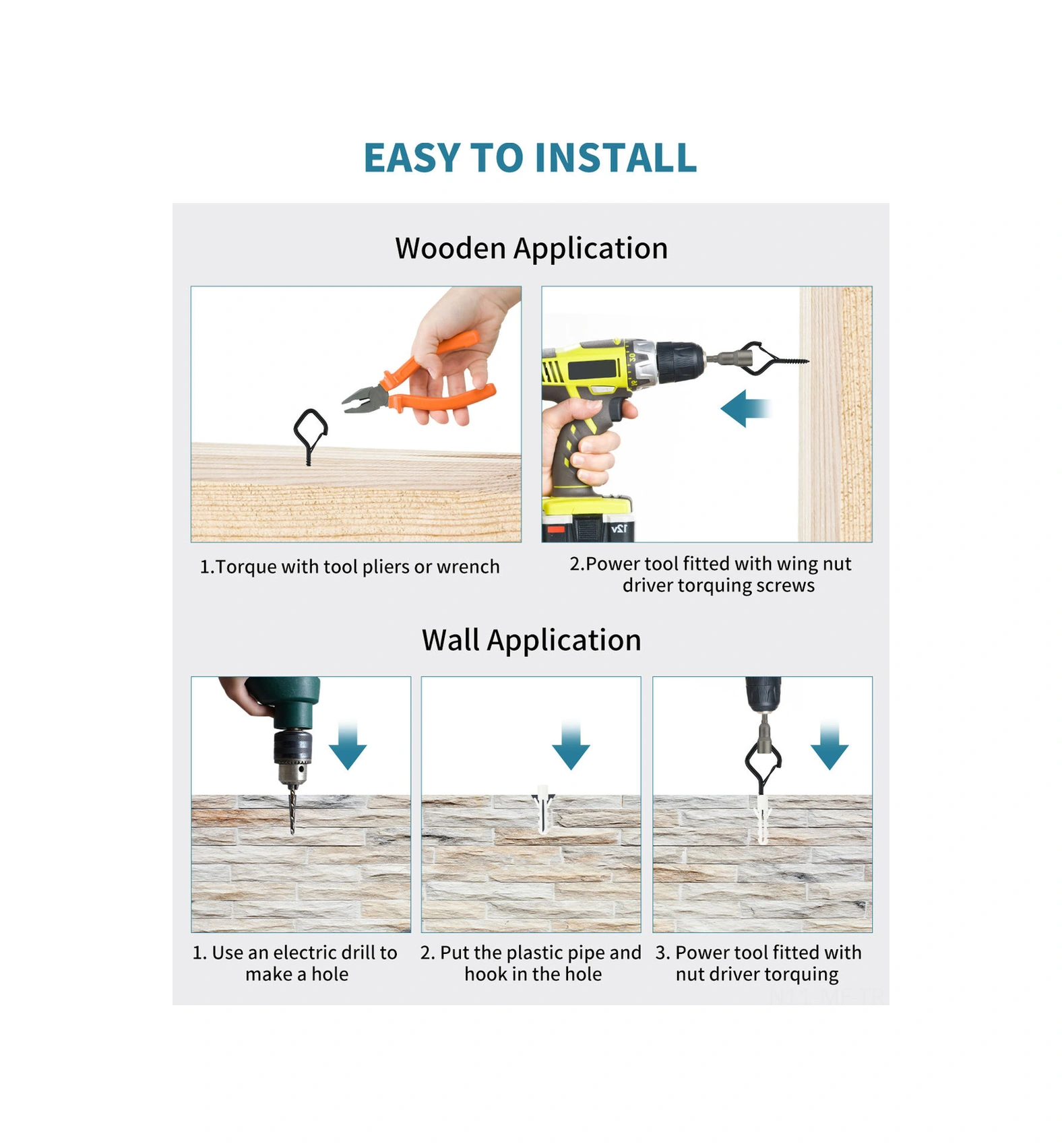 Mufunye 10 Adet Metal Çivi Kanca, Güvenlik Kilitli Dışarıdaki Işıklar, Bitkiler İçin Asma Hook, Hava Dayanıklı Ve Dayanıklı, Ahşap/çelik/beton Uyumlu