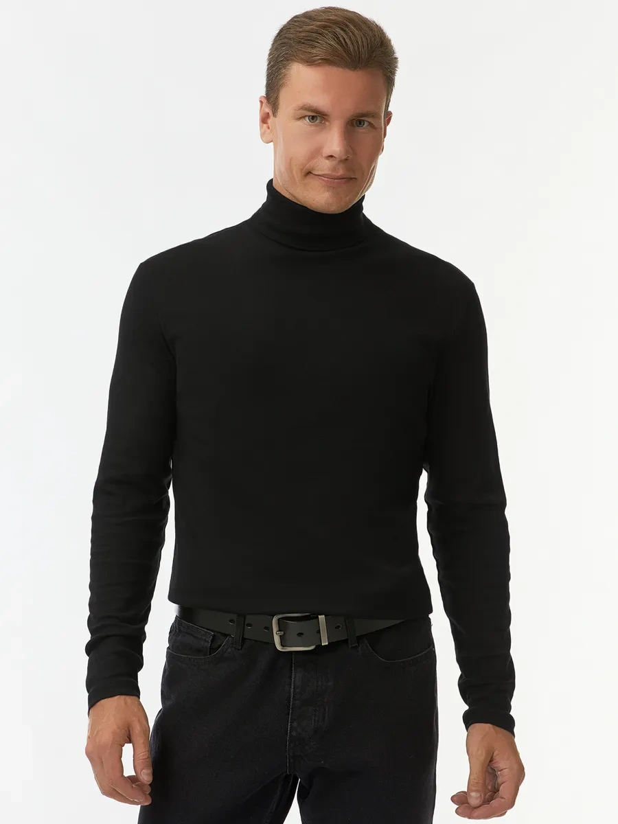 Oodji Balıkçı Yaka Kazak 4506382 Siyah