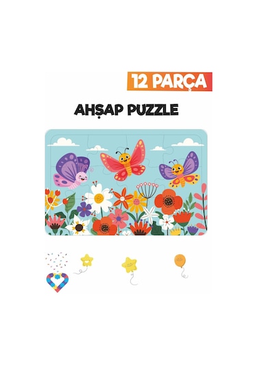 Ahşap Çocuk Puzzle 12 Parça-42
