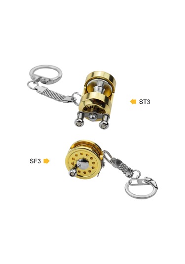 Tenfowee St3 Modeli Alüminyum Mini Balıkçılık Makinesi Anahtar Zinciri - Balıkçılık Severlere Hediye, Çanta Asısı Ve Dekoratif Aksesuar