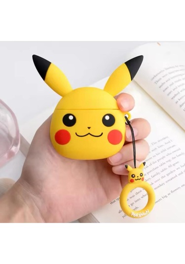 Airpods 1. Nesil Ve 2. Nesil Uyumlu Oyuncak Tasarımlı Kalın Koruyucu Silikon Kılıf Sarı Belirtilmemi Diğer