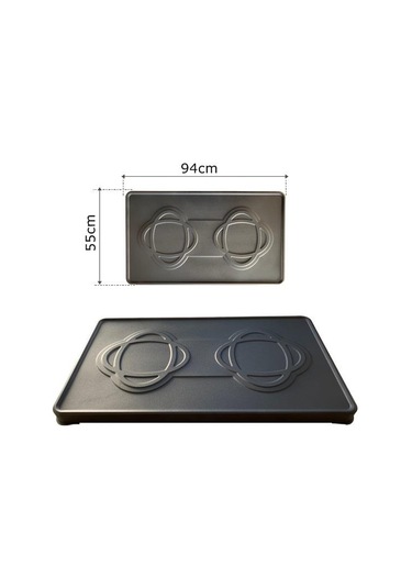 Mat Siyah Kuzine Soba Tablası Soba Altlığı Soba Borusu