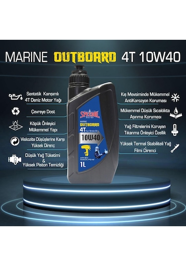 Speedol Marine Outboard 4t 10w40 Benzinli Deniz Motor Yağı 1l