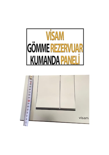 Visam Gömme Rezervuar Kumanda Paneli Beyaz