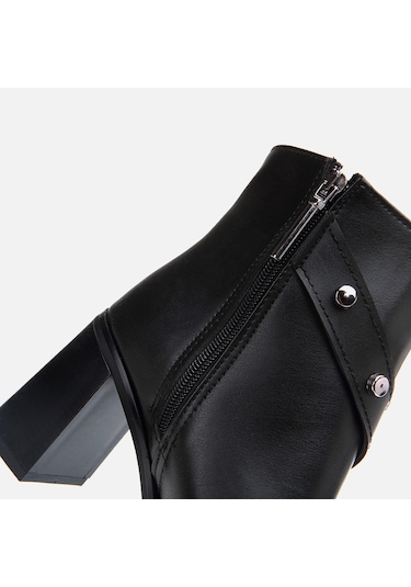 Hotiç Siyah Kadın Topuklu Bot 01boh295350a100 Siyah-black Siyah