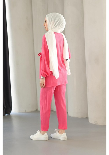 Bağlama Detaylı Takım Fuşya Fuşya
