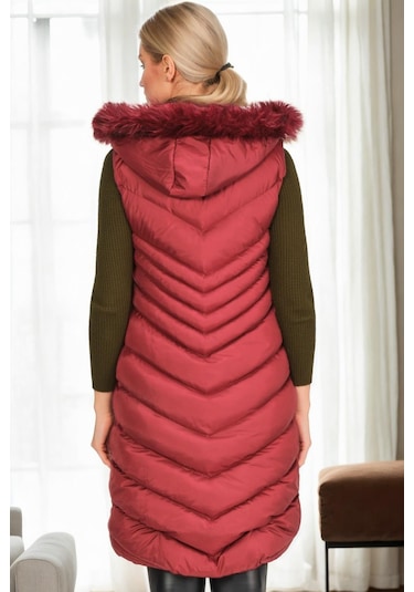 Z9725 Dewberry Bayan Yelek-bordo Bordo