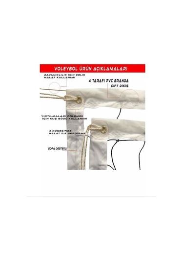 Attack Sport Avf234 Profesyonel Voleybol Filesi 3 Mm 10x10 Cm