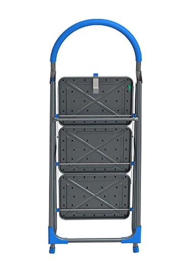 Mac Allıster 3 Basamaklı Geniş Çelik Merdiven 150kg Taşıma Kapasiteli