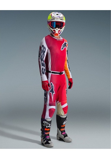 Alpinestars Racer Portl Off-road Motosiklet Pantolonu Kırmızı Beyaz Siyah