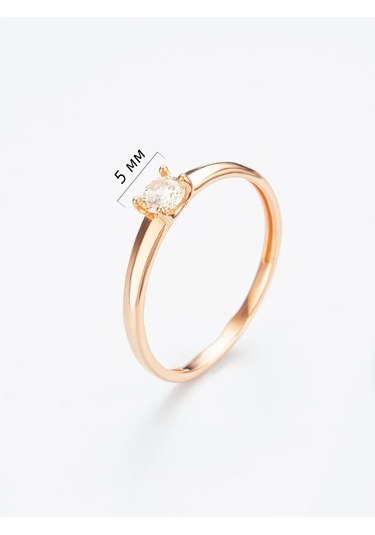 Vladlena 925 Ayar Gümüş Taşlı Altın Kaplama Nişan Yüzüğü 283683561 Altın