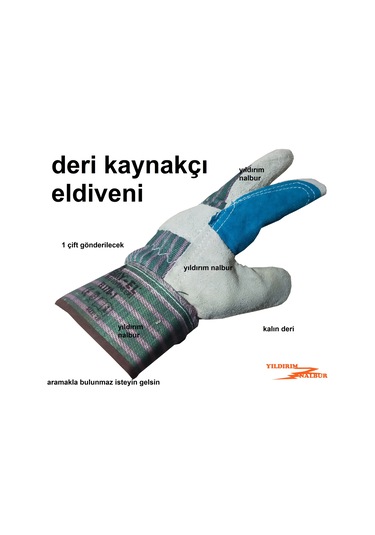 ELDİVEN KAYNAKÇI ELDİVENİ KALIN SICAĞA DAYANIKLI DERİ SAĞLAM