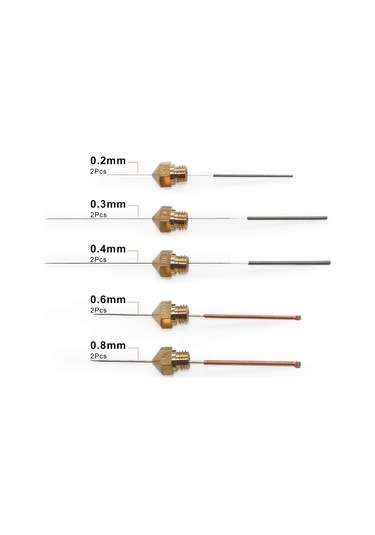 Yuntech01 3d Yazıcı Bakım Seti: Mk10 Bakır Nozzle 0.2-1.0mm , Paslanmaz Çelik İğneler Ve 21mm Anahtar - Taşınabilir Depolama Kutusu İçerir