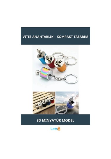 3d Metal Araba Vites Anahtarlık Şık Ve Fonksiyonel Çok Renkli