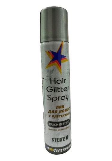 Akat Glitter Renkli Saç ve Vücut Spreyi Silver 75 ML