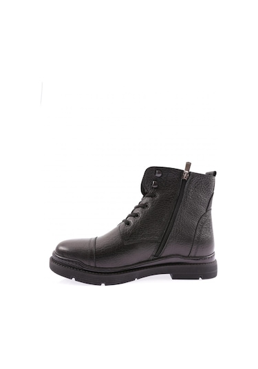 Dgn 2509-1 Erkek Bağcikli Fermuarli Sneakers Bot 2509-1-1585-R1534 Siyah