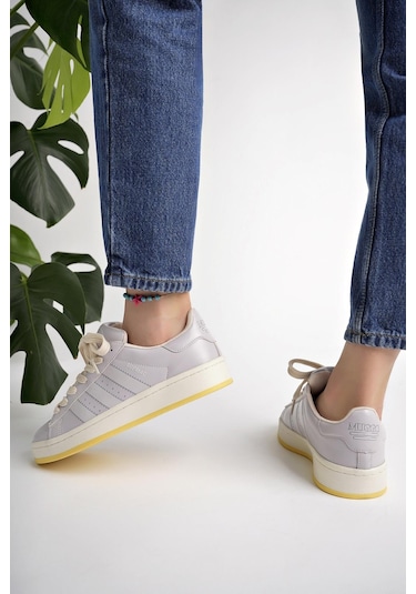 Muggo Kampus Garantili Kadın Ortopedik Günlük Bağcıklı Yürüyüş Koşu Sneaker Spor Ayakkabı 001