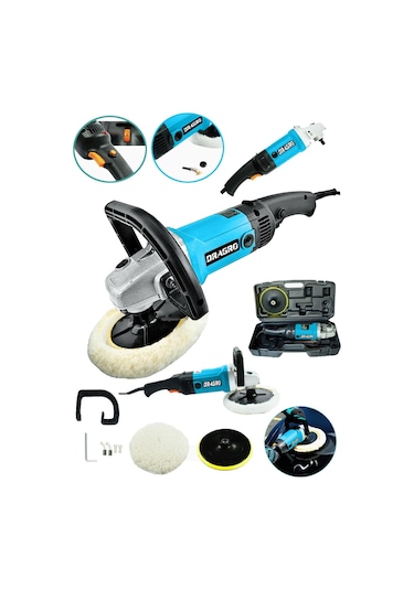 Dragro GRZ-plsj4200 Mavi 4200 W Bakir Sargili 6 Kademe Devir Ayarlı Polisaj Makinasi Zımpara Pasta Cila Makinesi