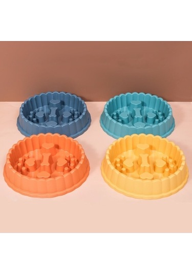 Dm Cbtx Yavaş Mama Kasesi - Boğulma Önleyici Köpek Ve Kedi Kabı, Yeşil