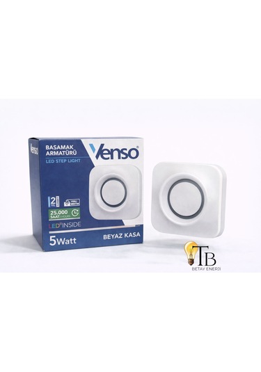 Venso 5w Led Basamak Armatürü Beyaz Kasa 3000k Sarı
