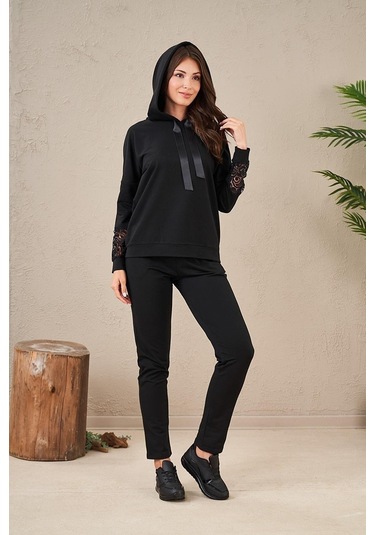 Pjs 23573 Kadın Kapüşonlu Eşofman Takım 001