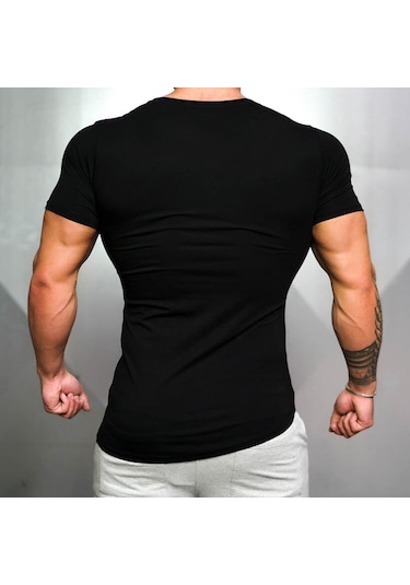 Beyaz Muscleguys Fitness Spor Tişört Kas Yelek Erkek Yüksek Elastik Eğitim Kısa Kollu Hafif Nefes Alabilen Spor Salonu Vücut Geliştirme Tişörtü Beyaz