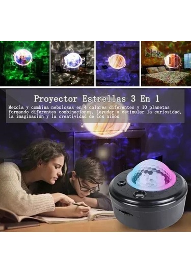 Maiyame Kara Kasa Akrilik Perde 10 Gezegenli Evren, Yıldız, Galaksi, Dünya Işıklı Projeksiyon Lambası