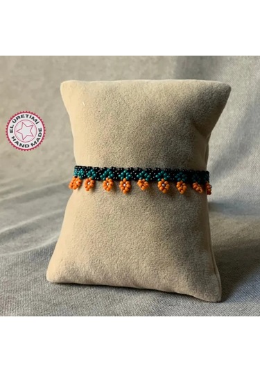 Uretti - Hülya 7360 - El Yapımı Renkli Kum Boncuk Halhal Çok Renkli