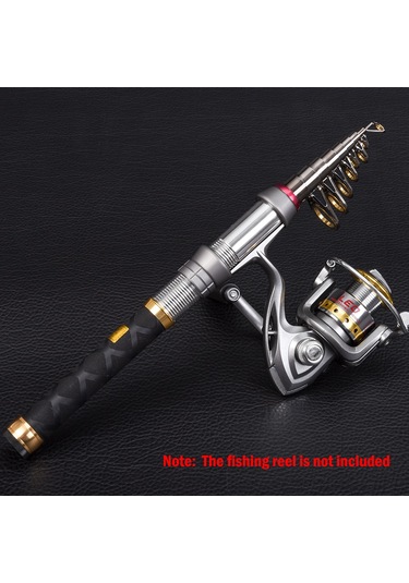 Yuntech01 Kalıcı Karbon Fiber Olta Kamışı, Alüminyum Makine Tabanı Ve Seramik İç Dolgulu Paslanmaz Çelik Rehberlerle, 1.8m Uzunlukta, Kaymaz Kork Kolu