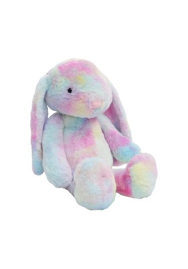 Halley Oyuncak Peluş Renkli Tavşan 60 Cm - Pembe Çok Renkli
