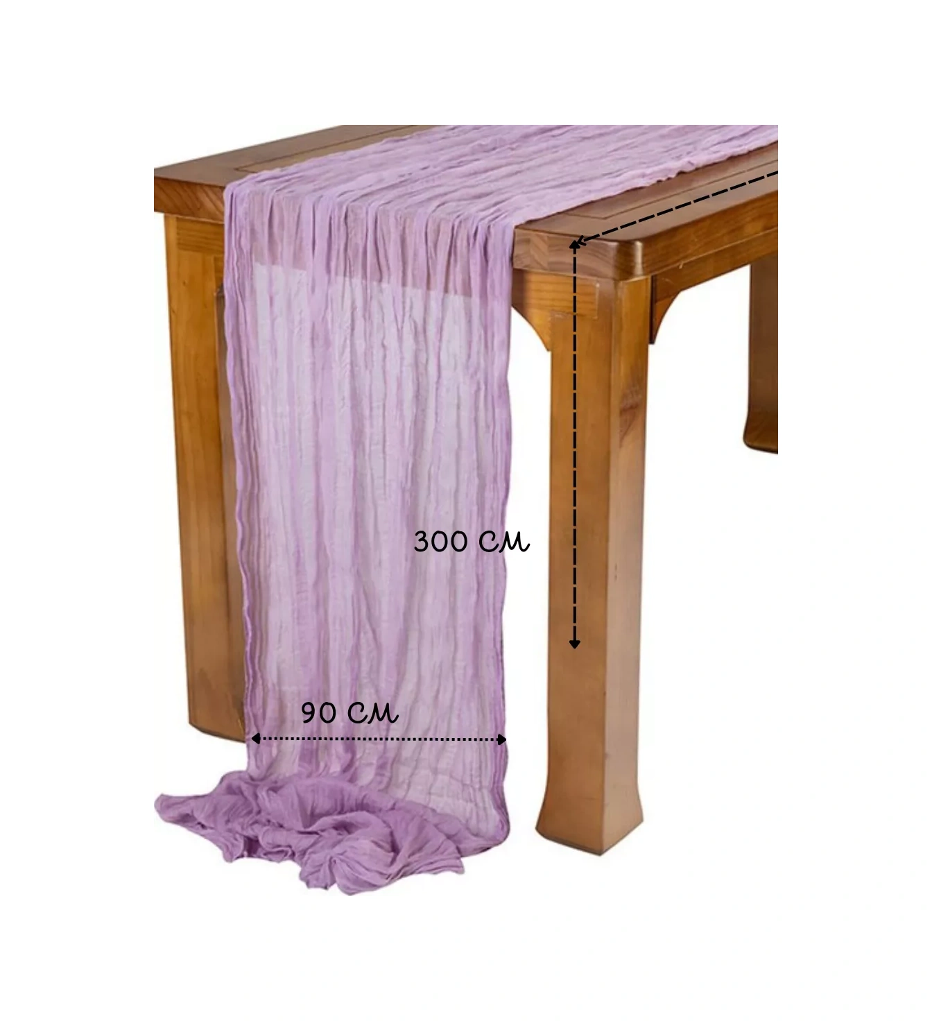 Pener Kumaş Masa Örtüsü Runner, Düğün Dekorasyonu, 3 M 238437054 Leylak