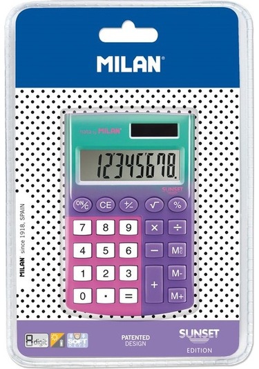 Milan 151008snprbl Sunset Hesap Makinesi 8 Hane Lila - Pembe