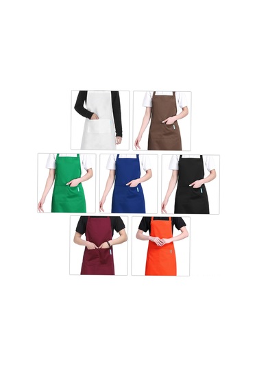 Moveevo "esonmus Unisex Önlük - Ayarlanabilir Boyun Askılı, 2 Cep, Mutfak Ve Servis İçin" Siyah