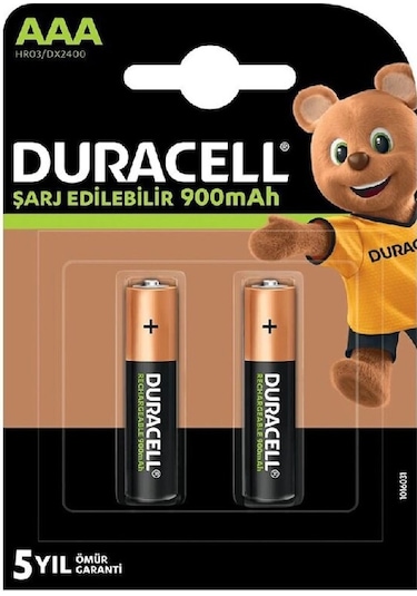 Duracell Şarjlı 900 Mah Aaa İnce Kalem Pil 2li Paket