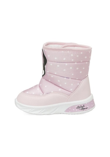 Mınnıe Mouse Salta Pembe Cırtlı Kürklü Kız Çocuk Kar Botu Pembe