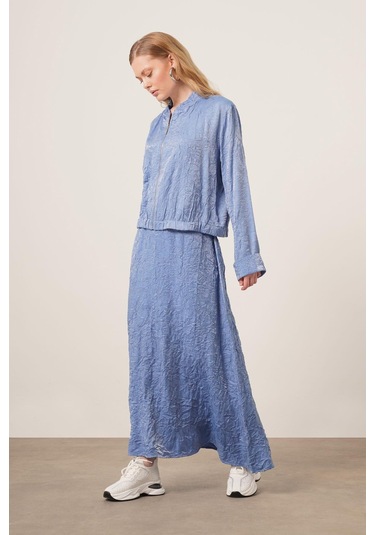Ftz Women Kadın Kraş Etekli Takım Mavi 31171 Mavi