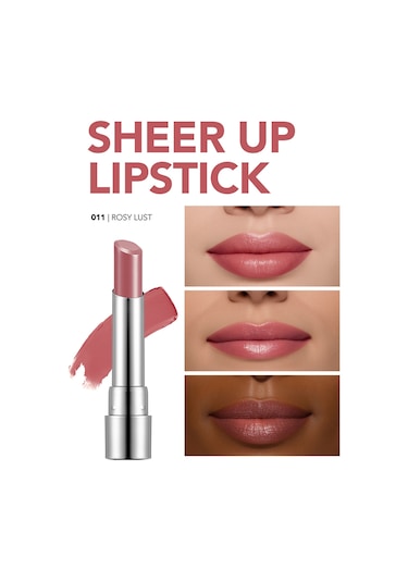 Flormar Nemlendirici Parlak Ruj (Pembe) - Sheer Up Lipstick New - 011 Rosy Lust - 8682536012096