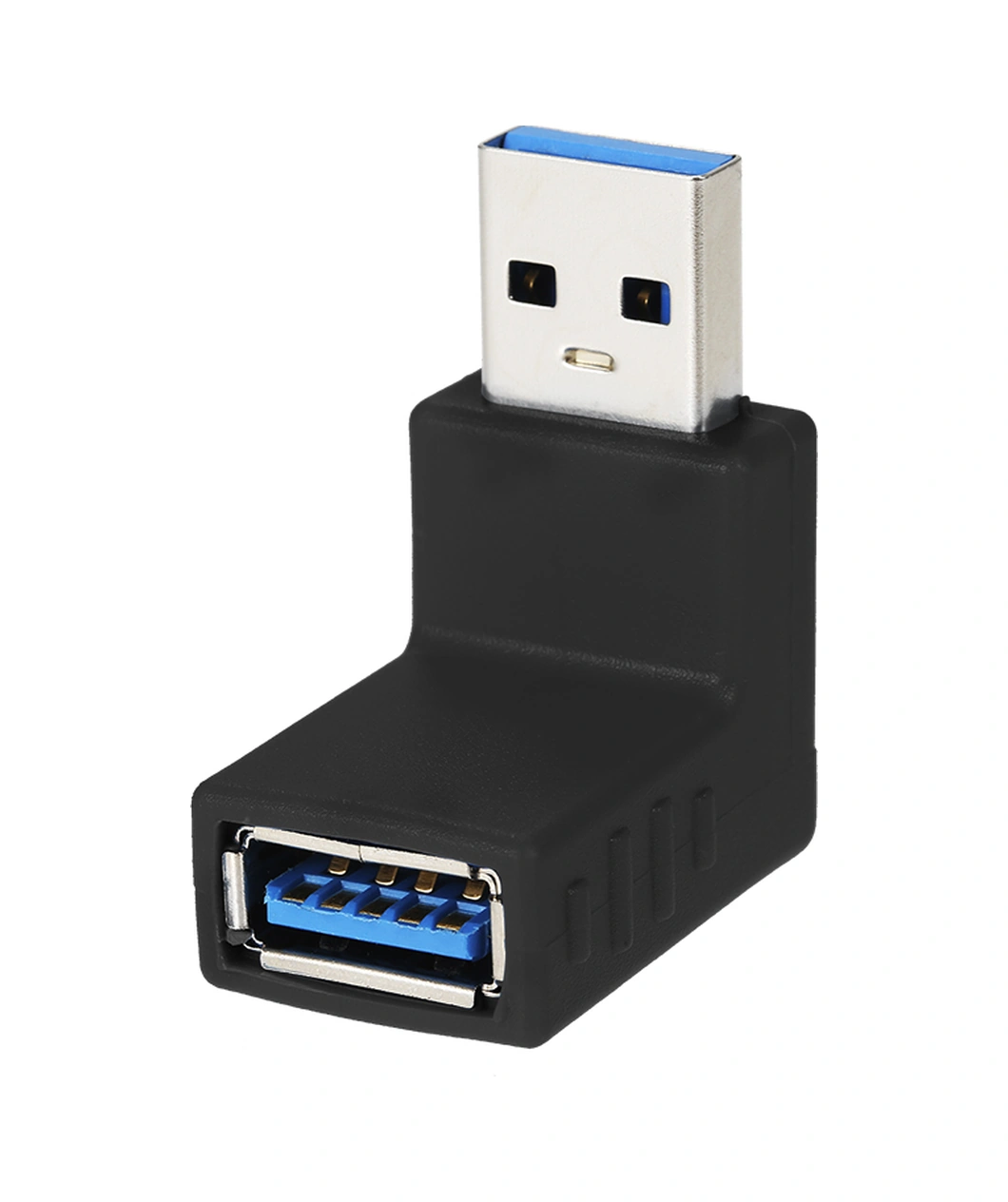 Qingmipy Usb 3.0 Am/af 90 Derece Yukarı Dönük Adaptör - Hızlı 5 Gbps Transfer, Stres Azaltıcı, Siyah, Çevre Dost Malzeme