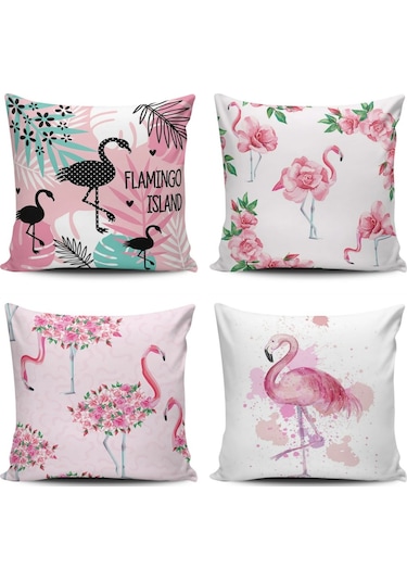 Kırlent Dünyası 4Lü Kombin Dijital Baskılı Kırlent Kılıfı (372722442)