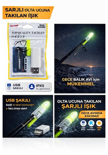 Sea Horse Şarj Aletli Pilli Fosfor Tekli Takım