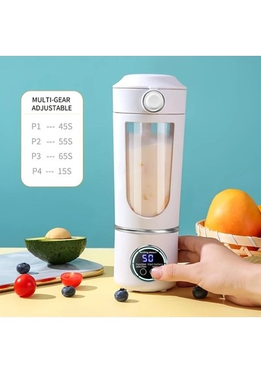 Fastbuy White 1 Portable Fruit Juicer, Usb Charging, Multi-functional Vegetable Fruit Blender For Smoothies Milkshakes Drinks Beyaz