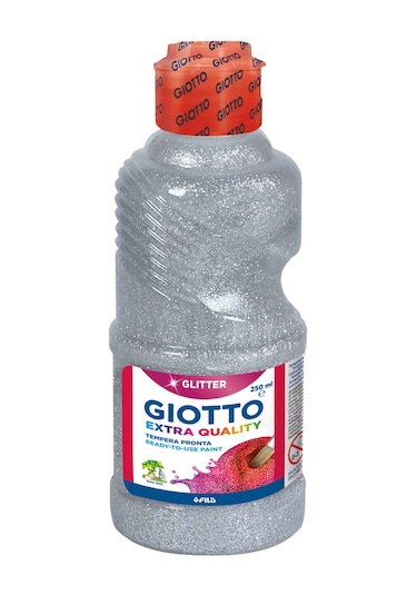 Giotto Glitter Paint Simli Tempera Guaj Boya 250 Ml. Gümüş
