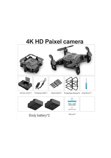 4k Kamera & 2 Bataryalı Mini Drone Süper Akıcı Görüntü, Uzatılmış Uçuş Süresi Kompakt & Yüksek Performans