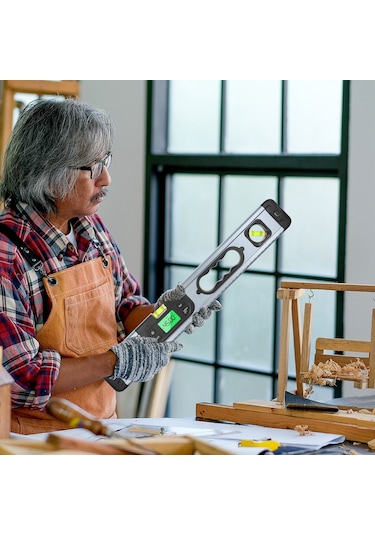 Vkemall Alüminyum Profesyonel Dijital Seviye Aleti - 4x90 & 2x180 Ölçüm Aralığı, 0.01 Hassasiyet, Veri Kilidi Ve Açısal Dönüştürme Özelliği