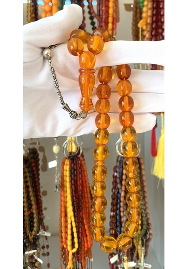 Tesbihci İri Boy Bal Rengi Katalin Tesbih